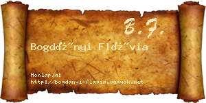 Bogdányi Flávia névjegykártya